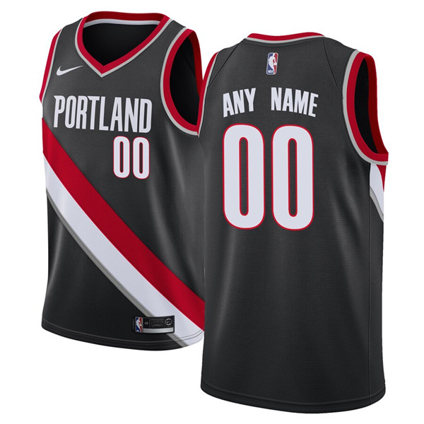 Men's Portland Trail Blazers Active Player Black Custom Stitched NBA Jersey